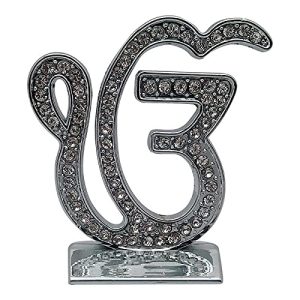 Metal Silver EK Onkar Car Idol