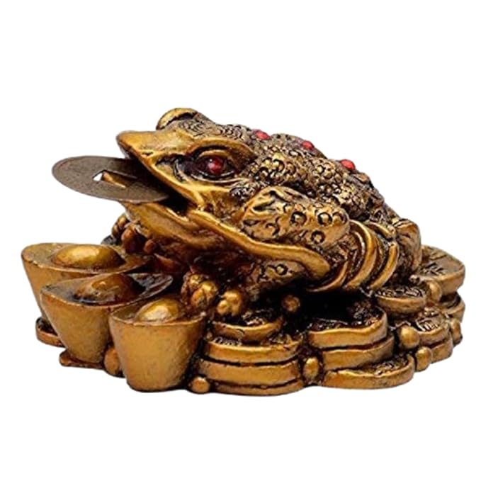 Money Vastu Feng Shui Lucky Three Legged Frog with Coin, Feng Shui Toad ...